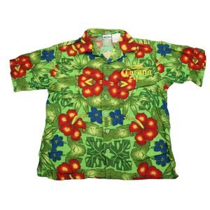 Corona Extra Beer Shirt Mens M Hawaiian Tropical Floral Casual Button Down